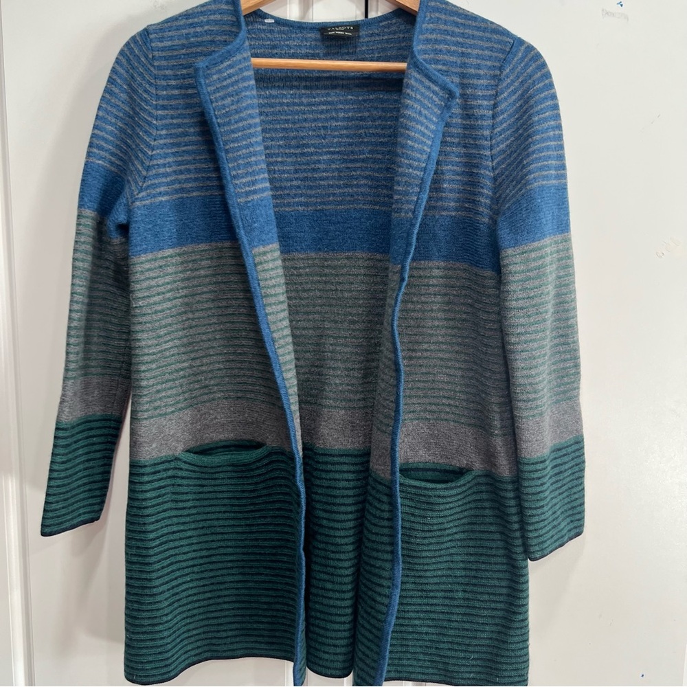 Talbots Pure Wool women multicolor‎ Cardigan size LP - Picture 5 of 9
